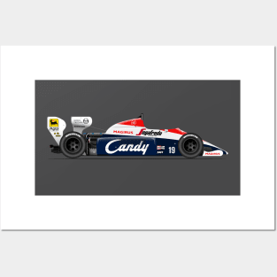 Ayrton Senna's Toleman Hart 184 Illustration Posters and Art